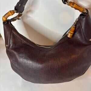 Gucci Bamboo ring leather handbag